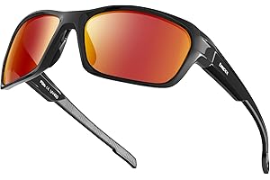 BONDDI Occhiali da Sole Sportivi Polarizzati, Occhiali da Sole da Uomo Donna per Ciclismo, Guida, Golf, Sci, Pesca e Corsa con Protezione UV400 e Telaio Infrangibile TR90