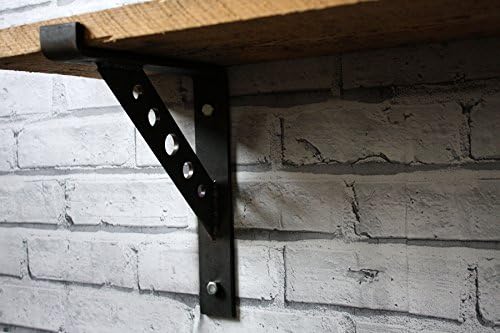 A Pair Of Steel Shelf Brackets - Shelf width up to 220mm (50mm x 6mm)