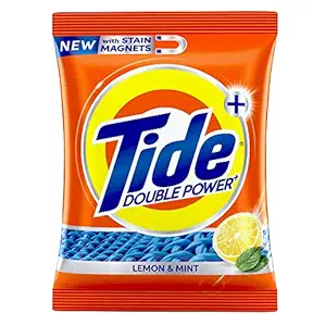 Tide Plus Detergent Washing Powder with double Power Lemon and Mint Pack - 1 kg