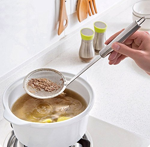 asentechuk® Edelstahl ultrafeines Mesh Öl Skimmer Sieb Sieb Löffel Filter Suppe Sieb Küche Werkzeug - 2