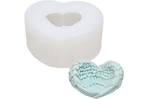 UZSXHJ Molde de Silicona Con Alas de ángel, Molde de Jabón Hecho a Mano, Moldes de Piedra de Aroma, Molde de Pastel, Caja de Almacenamiento de Ala de ángel, Molde de Bricolaje para Decoración del Hogar