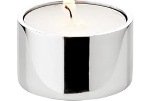 EDZARD Set de 4 portavelas Franz, Acero Inoxidable Pulido a Espejo, Cuenco portavelas para Corona de Adviento, diámetro 4 cm, Altura 2,5 cm