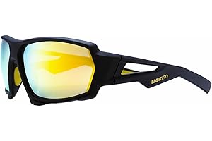 ‎NAKED OPTICS NAKED Optics Sportbrille Herren & Damen – Leichte Fahrradbrille für Herren & Damen mit Anti-Slip Pads – Bequeme Sport Sonnenbrille mit UV400-Schutz zum Radfahren, Laufen & MTB