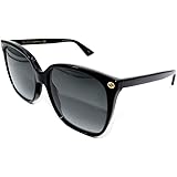 Gucci Damskie okulary przeciwsłoneczne GG0022S 001, czarne (Black/Grey), 57, czarny (Black/Grey), 57