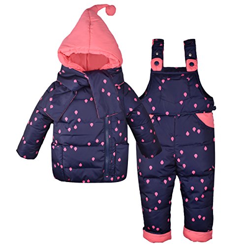 ZOEREA Chaqueta para niña Chaqueta de esquí para niño Pantalones de Nieve y Bufanda