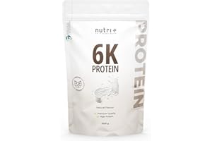 NUTRI + Nutri+ 6K Poudre de Protéines végétaliennes - Neutre - 1 kg - sans Produits laitiers et Lactose - Teneur élevée en Protéines
