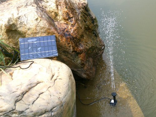 Solarpumpe Springbrunnen Pumpe Teichpumpe Solar Teich Pumpe Für Garten 220L/h - 6