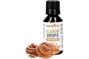 ‎NUTRIFY NUTRIFY Flavor Drops Zimtschnecke 30ml Geschmackstropfen ohne Kalorien mehr Zimtschneckengeschmack in Lebensmittel & Getränke, zuckerfrei, fettfrei, vegan, ohne künstliche Farbstoffe