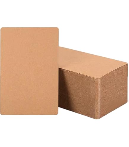 Cartoni di carta kraft marrone. 25, 50 o 100 pezzi. Come inviti vuoti da riempire & per il fai da te, o cartoline in formato DIN A6. biglietti di auguri esclusivi per
