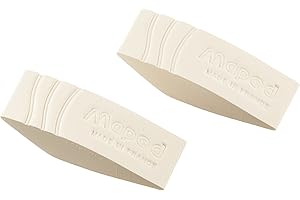 Maped - Lot de 2 Gommes Greenlogic - Apporte précision et Confort - Gomme Blanche - sans Phtalates - sans PVC - Emballage Eco-Conçu - Fabriqué en France