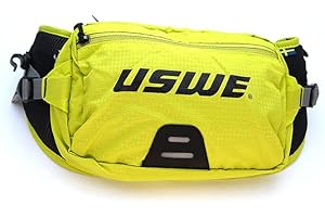 USWE Sports Zulo 2 Cintura Cinturón de hidratación de Carreras, Unisex, Crazy Yellow Winter, En storlek