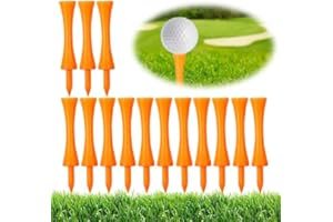 Adhere Tee da golf in plastica, 2-3/4 "pollici Orange Castle Tees, Durable 51mm Small Castle Tees 100pcs (70mm・Orange・100pcs)
