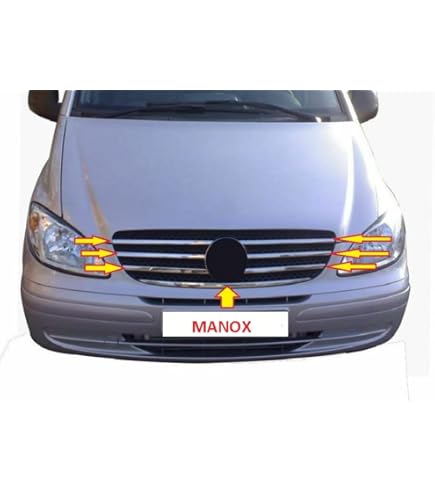 Chrom Kühlergrill Grill Leisten SET Für Mercedes W639 Vito