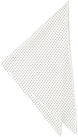 Silk Pocket Square - 100% Silk (White &amp; Black Polka Dots (Small))