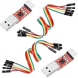 Anpro 2 × CP2102 USB zu TTL Konverter 5PIN Stecker Modul mit eingebautem für 3.3V und 5V