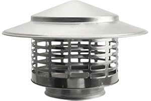 GENERIC Tapas para chimeneas - Tapa de ventilación para chimeneas, Protector para chimeneas | Tapa de ventilación de acero inoxidable para HVAC, tapa de conducto de escape de aire, muebles de techo para chime
