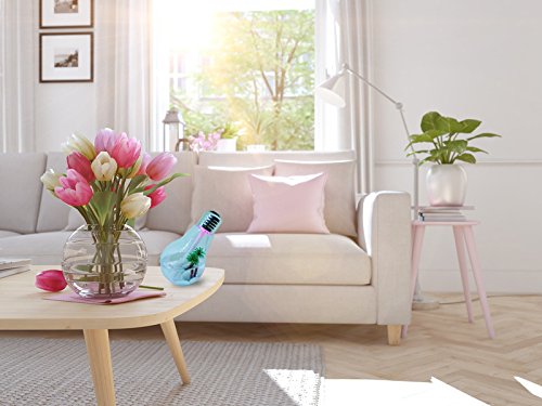 Aroma Diffiuser Die original Healthbulb von BerryKing – Birnen Lufterfrischer Ultraschall Luftbefeuchter Duftzerstäuber Raumluftreiniger Raumbefeuchter 400 ml Luftreiniger Humidifier 55ml/h mit LED für Schlafzimmer Wohnzimmer Büro inkl. Steinen und Palmen - 8