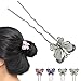 Set of 5pcs Butterfly Hair Pins Slides Barrettes Wedding Brides Hairstyles Decorations White