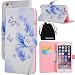 Produktbild iPhone 6 & iPhone 6s Case, DRUnKQUEEn Leather Wallet Case Back Cell Phone Shell Skin Magnetic Flap Cover with Credit Card Holder for Apple iPhone6 (4.7") / iPhone6S (4.7")