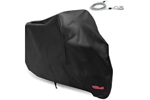 Limirror Bâche de protection pour moto - Pour intérieur et extérieur - Pour Harley-Davidson, Honda, Suzuki - Noir - 3XL (295 x 110 x 140 cm)