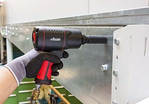 Vigor Schlagschrauber Vierkant 12,5 mm 1/2 Zoll, Hochleistungs-Doppelhammer-Schlagwerk, 1 Stück, V4800 - 4