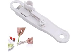 PENMOL Runner Bean Slicer and Stringer–Green Bean Slicer,Runner Bean Cutter and Slicer–Essential Kitchen Accessories for Home,Bean Stringer for Restaurant(White)