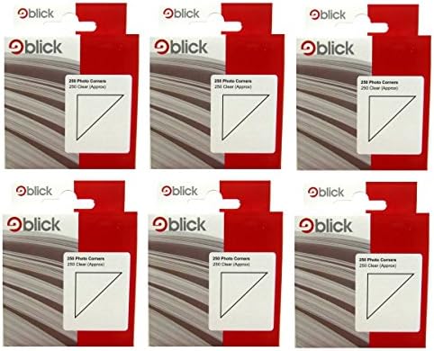 Blick Photo Corners Box Dispenser - 1000 Clear Photo Corners Box Dispenser (6 Packs)