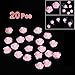 SODIAL(R) 20pcs 3D Pink Little Rose Flower with Rhinestones Nail Art Decoration