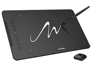 XPPen Deco 01 V3 Grafiktablett, 10x6,25 Zoll, Stift Tablett mit 16K Druckstufen Stift, 60° Neigung, für Fotobearbeitung, Lernen und Arbeiten