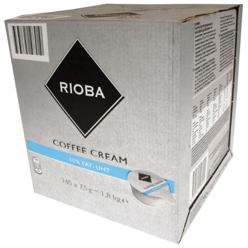 Rioba Coffee Cream, Kaffeesahne 10% Fett, ultrahocherhitzt, 240 Stück, je Stück 7.5 g, 1.8 kg