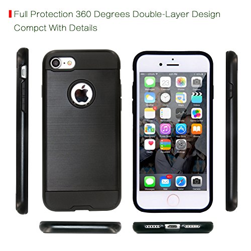 iPhone 7 Case, iPhone 8 Caseï¼ŒIMABAO Resilient [Black] Ultimate Protection From Drops and Impacts for Apple iPhone 7/iPhone 8