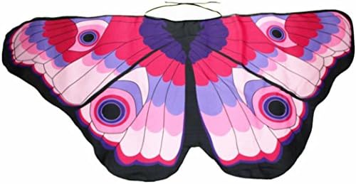 Parent-child Shawl Sonnena Butterfly Wings Wrap Shawl Fairy Ladies Girls Nymph Pixie Costume Dresses Capes Stoles Coat Accessory Good Decoration For Party Dress up Easter Day Gift (Shawl, Kid- C)
