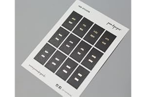 ‎PEN & PAGES pen & pages® Tab Sticker ''Monate'' - Monats-Register zum Ankleben (schwarz/gold)