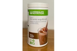 RIVERZON Herbalife Formula 1 Batido Nutricional con proteínas para adelgazar. Nutrición equilibrada. Apto para veganos (Chocolate, 550g)