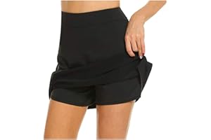 AMhomely Sports Skorts for Women Ladies Active Performance Skort Lightweight Skirt for Running Tennis Golf Sport Clearance Summer Yoga Workout Activewear Shorts