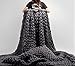 Produktbild 100% Merinowolle Decke handgewebte Chunky Knitted Decke sperrige Throw für Sperrige Sofa Soft Fluffy sperrige Wolle Throw , Dark gray, 130 * 170cm