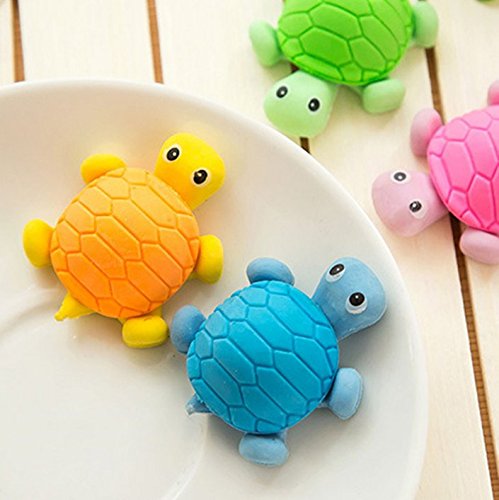Hosaire 5x Eraser Radiergummi Schildkröte-Form Radierer Schulbedarf Schmutzradierer Briefpapier (Zufällige Farbe) - 9