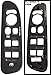 Produktbild APDTY 5HZ71XDVAD Power Window Master Switch Plastic Bezel Trim Fits 20002-2005 Dodge Ram Pickup 1500 2500 3500 (Dark Slate Gray; Almost Black; Replaces 5HZ71XDVAE, 5HZ71XDVAD) by APDTY