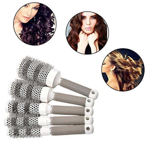 Ckeyin 5 Größen Hair Styling Keramik rund Bürste Friseur Haar Kamm Bürste - 2