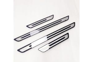 SANSHAOWUDI 4Pezzi Acciaio Inossidabile Auto Battitacco Soglia Porta per VW Golf 8 GTI GTD GTE R line 2020-2022 2023, Esterno Battitacco Protezione Plates Anti-Graffio Scuff Car Styling Accessorio,B