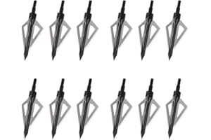 TY Archery 12 punte per frecce con 100 grani, punte da caccia per freccette in carbonio, seno, frecce in alluminio e frecce in fibra di vetro nel tiro ad arco