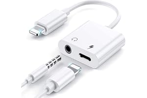 SER FLYMON Kopfhörer Jack Adapter für i-Phone Dongle 2 in 1 auf 3,5 mm Kopfhörer Jack Aux Audio Adapter Light-ning auf Klinke und Laden,für i-Phone 14/13/12/11/XS/X/8/7/i-Pad alle iOS