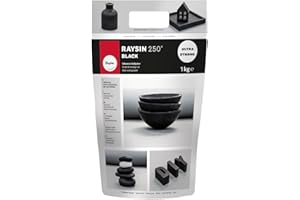 Rayher Gießpulver "Raysin" 250, schwarz, Gießmasse, Beutel 1 kg, Reliefgießpulver, lufthärtend und geruchslos, 34479576