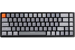 Keychron K6 Tastiera meccanica da gioco cablata wireless Bluetooth/USB a 68 tasti, layout compatto 65% RGB LED retroilluminato N-Key Rollover Telaio in alluminio interruttore Gateron G Pro marrone
