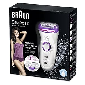 Braun Silk-épil 9 9-561 Wet and Dry Cordless Epilator/Epilation with 6 Extras, White - Image 2