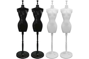 LEEQ 4pcs Mini mannequins de Couture pour Femme, Forme De Robe Robe Mannequin Petite Poupée Mannequin pour Vêtements Stockage De Vêtements De Poupée Mannequin pour Poupées Support De Poupée