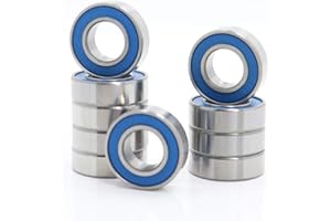 FUSHIBEARING 688-2RS - Cuscinetti a sfera 8 x 16 x 5 mm, ABEC-3 8 x 16 x 5, in gomma blu, sigillati (10 pezzi)