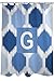 Produktbild Manuelle holzverarbeiter & Weavers Vorhang für die Dusche, Monogramm Buchstabe G, Blau Batik