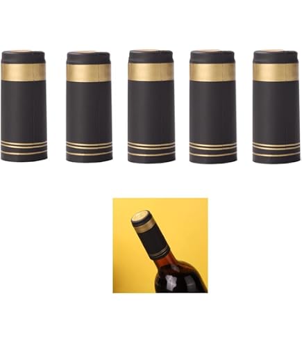 UPKOCH Capsule termoretraibili Per Bottiglie Di Vino 6X3.5X3.5 Cm Trasparente Pvc Film termoretraibile Tappo Bottiglia Per Vino E Frutta Sigillatura Professionale E Decorazione