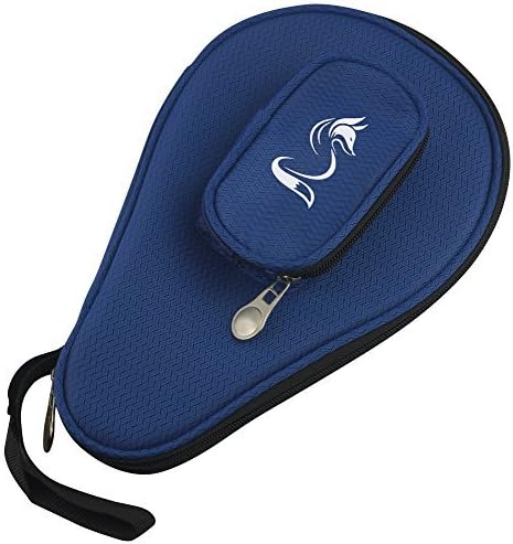 Fox TT Padded Nylon Wrist Strap & Table Tennis Ball Pocket Navy Bat Cover Only